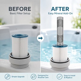 Hot Springs Silver Ion Cartridge for Efficient Spa Mineral Bath Tub Filter