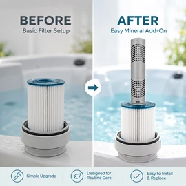 Hot Springs Silver Ion Spa Cartridge Replacement for Hot Tub, Spa and Pool Mineral Filter System, 1 Piece