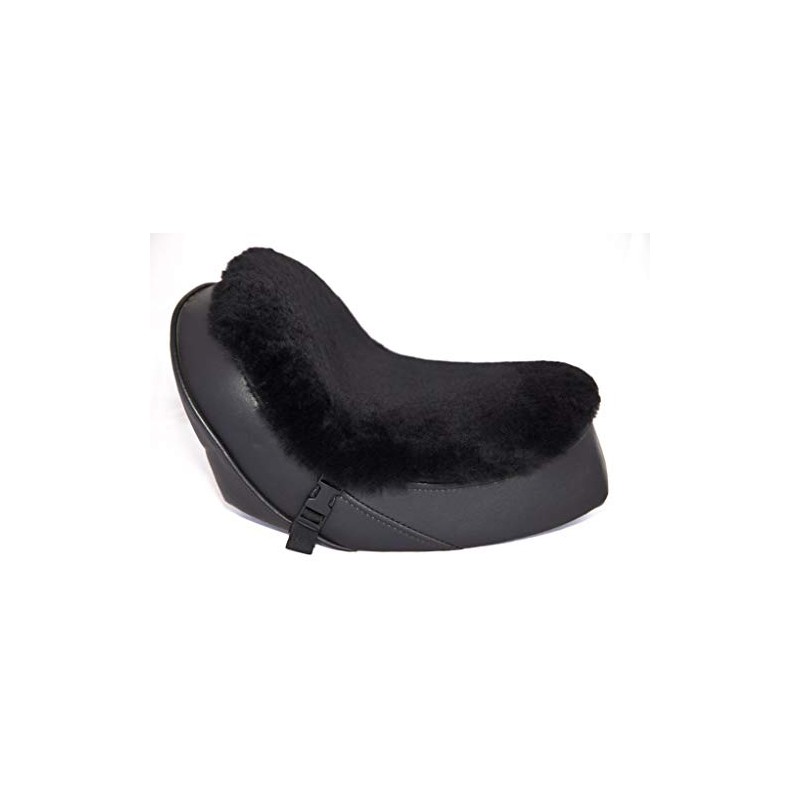 Alaska Leather Large Sheepskin Buttpad® - Motorcycle Seat Pad (Black