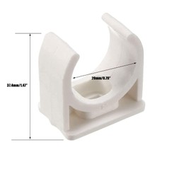 TOP-VIGOR 20pcs 20mm PVC Water Pipe Clamps Clips Fit for 20mm/0.79 Inch OD TV Trays Tubing Hose Hanger Support Pex Tubing Hose Clamps Universal Single Pipe Clip