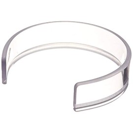 Sammons Preston Invisible Food Guard, Reusable Snap-On Plastic Ring Fits 6"-7.5" Plates, 1.25" High Crystal Clear Plastic Plate Ring, Kitchen Aid with Sure Fit to Prevent Spills, Dishwasher Safe Guard