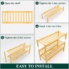 Smiry Shoe Rack, 3 Tier Bamboo Shoe Organizer, Stackable Free