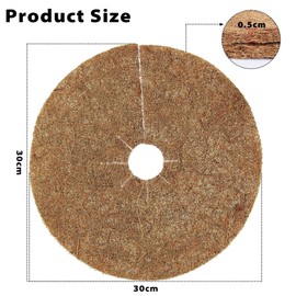 Tarocat Pack of 4 30 cm Coconut Mats, Coconut Fibre Mat, Coconut Plant Protection, Winter Protection, Coconut Disc for Plants, Sustainable Plant Protection, Frost Protection, Cold Protection,