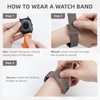 WalkerFit Smart watch band Magnet 20mm, Orange and Gray