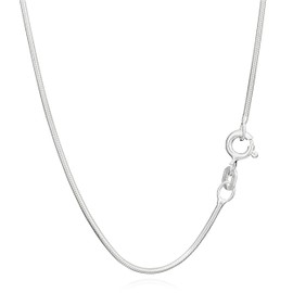 NKlaus Genuine 925 Sterling Silver Snake Chain 0.90 mm Wide, Sterling Silver, No Gemstone
