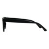 Retro Unisex Sunglasses Simple Matte Black Rectangular Frame Blue Mirrored