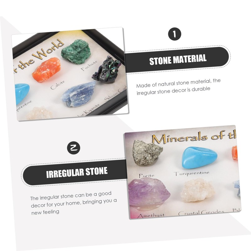VILLFUL 1set Natural Specimen for Science Education Irregular Ores for