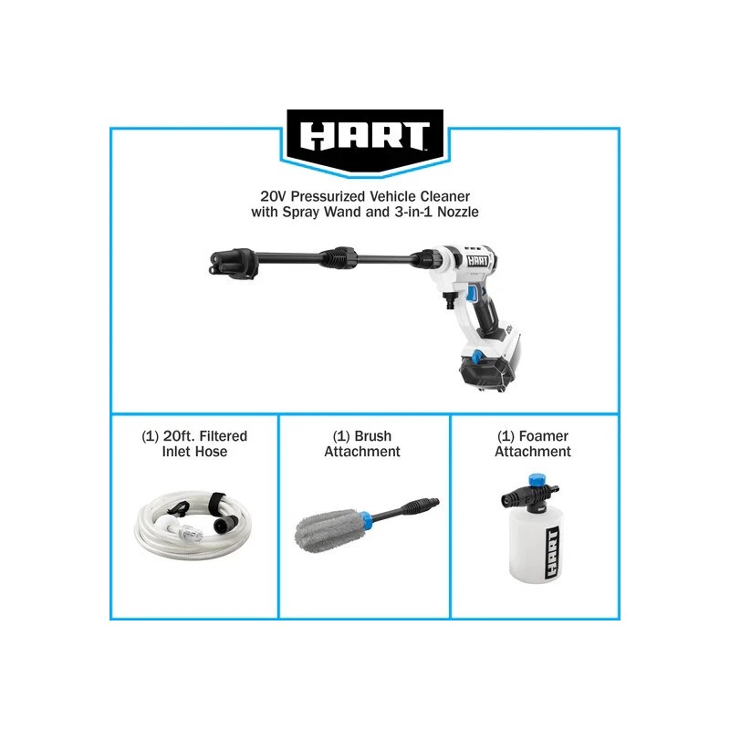 HART New Hart HGPC011VNM - 20V Pressurized Vehicle Cleaner (Battery