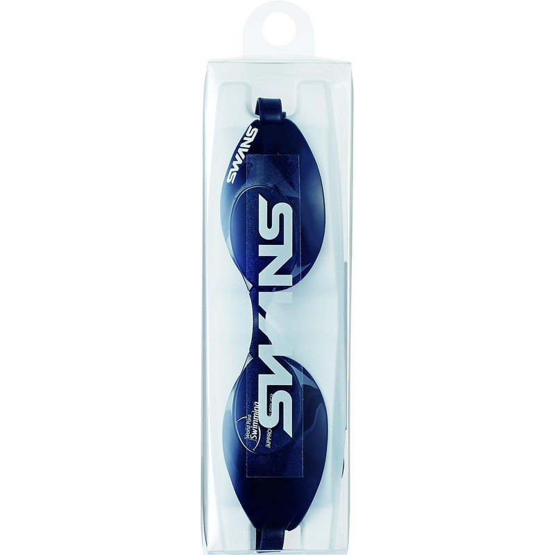 SWANS BK BGSR10 Swimming Goggles, Made in Japan, Black Goggles,