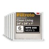 Filtrete 24x24x1 Air Filter, MPR 300, MERV 5, Clean Living