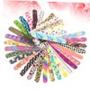 Healeved 50PCS Double-Sided Printed Nail Files for Nail Art EVA