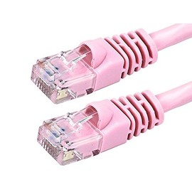 Monoprice 135535 Cat6 Ethernet Patch Cable - 7 Feet - Pink, Snagless RJ45, Stranded, 550MHz, Utp, Pure Bare Copper Wire, 24AWG