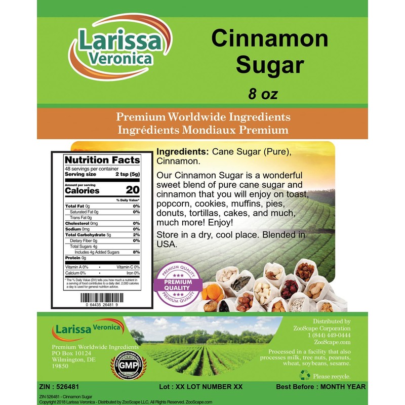 Cinnamon Sugar (8 oz, ZIN: 526481)