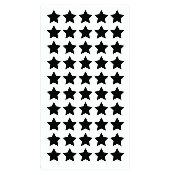 Wedding Meal Stickers - Wedding Meal Indicator Stickers - Wedding Meal Choice Stickers (50 Stickers - Star, Black)