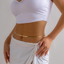 Waist Chain for Women Body Chain Jewelry Silver Rhinestone Waist Chain Belt Silver Navel Belly Chain Crystal Body Chains Jewelry Summer Fashion Women 2025