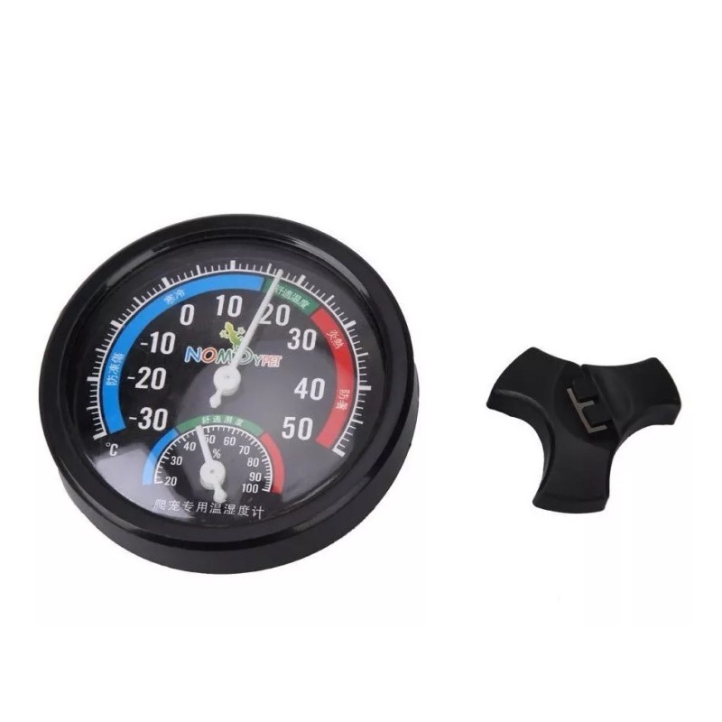 Nomoy Pet Higrómetro De Reloj Termómetro Terrarios Medidor Reptiles