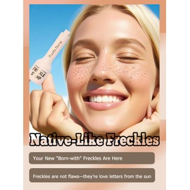 Liquid Freckle Pen, Fake Freckles Air Cushion, Long Lasting Waterproof Easy to Use Quick Dry Lifelike Magic Fake Freckles Stamp for Natural Summer Sunkissed Facial Makeup Gift for Women-01 light Brown