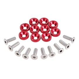 Mtsooning Universal M6 x 20 JDM Car Screws Aluminium Bumper Washer Washer Pack of 10