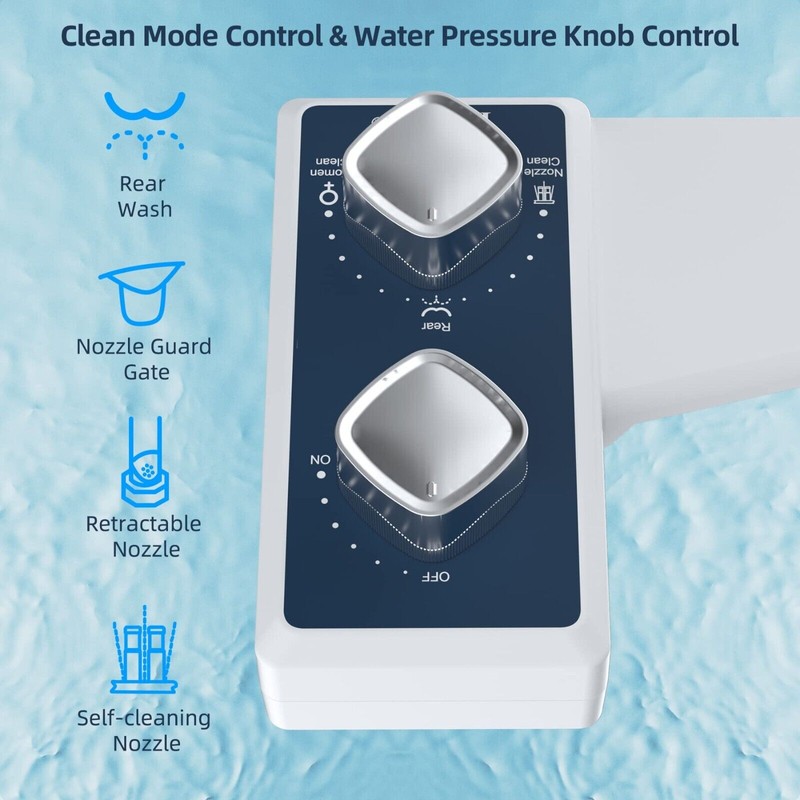 Hibbent Bidet Fresh Water Spray Kit Non Electric Toilet Seat