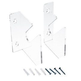 FECTOP Skateboard Wall Mount Display Racks, Clear Horizontal Skateboard Hanger Wall Mount with Screws for Snowboards Skateboard Longboard (1-Tier, 2 Pcs)