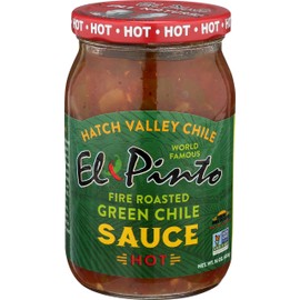 El Pinto All Natural Green Chile Sauce Hot, 16 Oz (pack of 6)