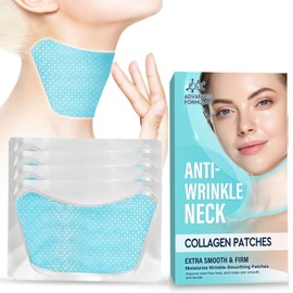 UpdateClassic Neck Wrinkle Patches, Moisturizing & Firming Mask for Fine Lines & Sagging Skin, Invisible Hydrogel Pads to Lift & Tighten Neck, Anti-Wrinkle Collagen Pads for Double Chin & Jowls, 5PCS