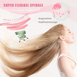 SHINLEA Hair Brush without Pulling, Scalp Massage Brush, Detangler Brush for Women, Men & Children, Detangling Brush Also for Curls and Long Hair (Pink)