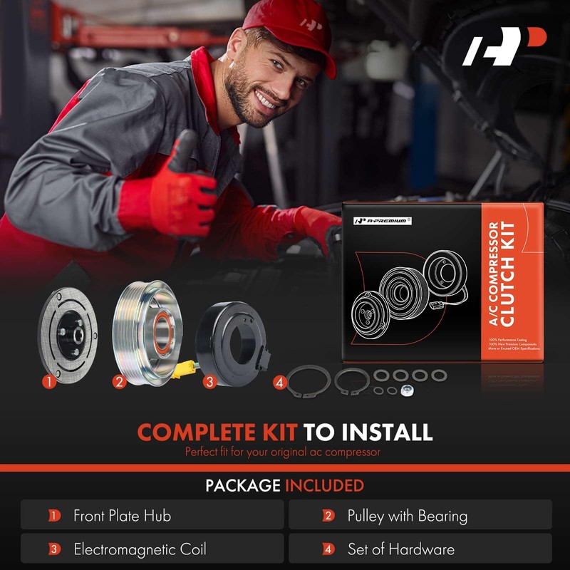A-Premium Air Conditioner AC Compressor Clutch Kit Compatible with Mini