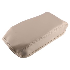 X AUTOHAUX Car Center Console Armrest Box Cover for Honda Civic 2012 2013 2014 2015 Pad Interior Anti-Scratch Faux Leather Protector Decoration Beige