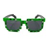 grinderPUNCH® 8-Bit Pixel Retro Novelty Gamer Geek Sunglasses Green