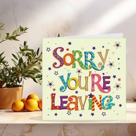 Colleagues Leaving Card - Sorry You're Leaving - Co Worker Goodbye Cards