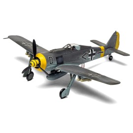 Airfix DCD Level 1 Model Kit 1/72 Plastic Focke-Wulf Fw190-A8/F-8 Fighter Aircraft 2 Scheme Options for Model Building Tool Kits