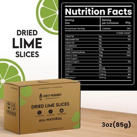 Dried Lime Slices 3oz/85gm 23 to 37 Pcs, Citrus Dehydrated Fruit For Cocktails, Limes For Cocktail and Decor, Cocktail Garnish and Decoration, Dried Lemon Peels, Garnishes for Drink and Juice