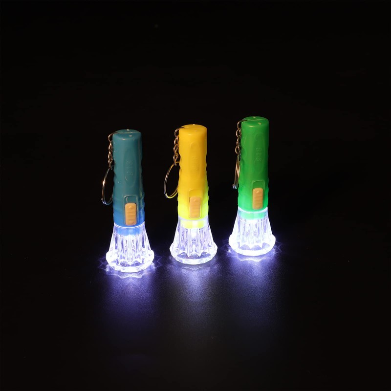FRIUSATE 20Pcs Mini Torches Keyring Small LED Keyring Torch LED