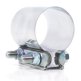 Elifecenter ID 2-1/2 Inch Lap Joint Butt Exhaust Clamp, Stainless 63mm Exhaust Coupler Clamp fit for OD 2.5 inch Pipes