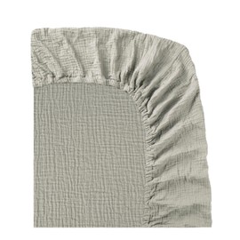 Muslin Crib Sheet – 100% Cotton Baby Fitted Sheet for Boys & Girls, Ultra Soft & Breathable, Snug Fit with 360° Elastic, Fits Standard Crib Mattress 28" x 52" & Toddler Beds.