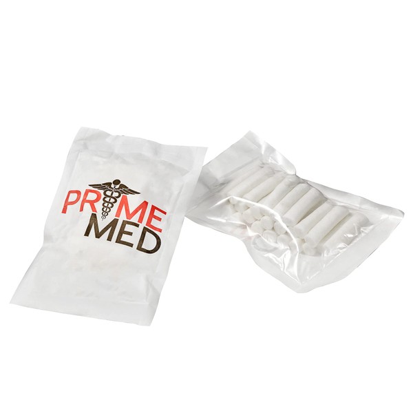 PrimeMed Cotton Nosebleed Plugs - Absorbent Blood Clotting Cotton Roll