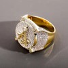 Masonic Ring, Compass and Square Ring for Men, Sparkling Hip