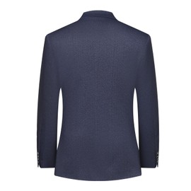 Men's Blazer Classic Fit Sport Coat 2 Button Notch Lapel Business Knit Suits Jacket Navy