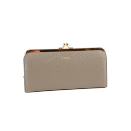 Lujan. LU-92520 Women's Long Wallet, Genuine Leather, beige, (greige)