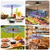 GUSTYLE 2 Pack Fly Fans for Tables with LED Light,