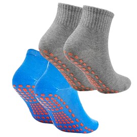 MagiSel Yoga Socks for Men and Women, 2 Pairs Stopper Socks, Non-Slip Socks, Barefoot, Yoga Socks, Non-Slip, Pilates, Hospital, Home, Socks with Nubs, Light blue grey
