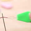 100 Pieces Plastic Needle Threaders, Gourd Shaped Wire Loop DIY