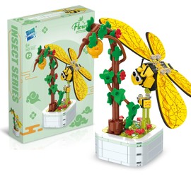 wokepeek Flower Building Bouquet Set, Flower Building Toys, Building Blocks Flower Brick Toys Creative Project for Home Room Decor Christmas Birthday