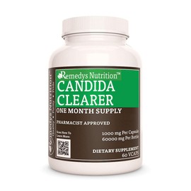 Remedy's nutrition Candida Clearer™ | 1,000 mg, 60 Vegan Capsules Proprietary Herbal Dietary Supplement | Two Month Supply