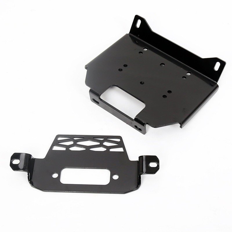 ECOTRIC Winch Mount Plate Bracket Kit Compatible with 2014-2019 Polaris
