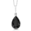 Gem Stone King 925 Sterling Silver Black Onyx Pendant Necklace