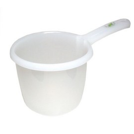 JapanBargain, Japanese Plastic Water Ladle Bath Ladle Dipper Leaf Series Made in Japan (1, White)
