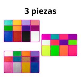 Colibrix Maquillaje Colibrix 3 Paletas Mate, Neón Y Metálico