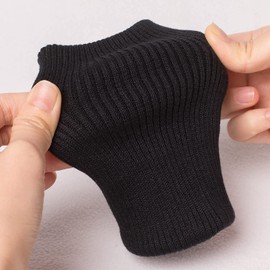 TinaKim Cuffs for Sleeves, Ribbing Fabric, for Sweaters Jacket Hoodies Sewing (Black, by The Yard,W 8cm)